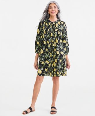 Женское платье Style & Co Printed Pintuck Shift