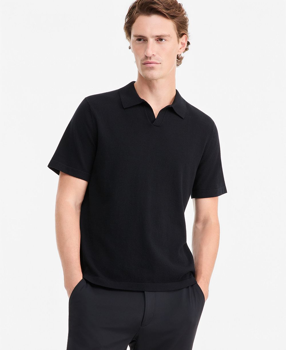 Alfani Men's Cotton-Blend Johnny-Collar Polo Sweater, Macy's Exclusive