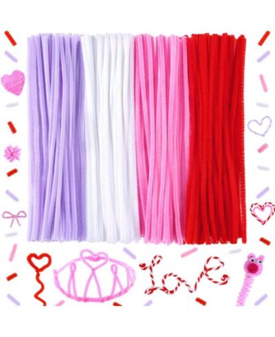 GNUADZ 200PCS Pipe Cleaners Craft Decorations Valentine's Day Creative Arts Supplies