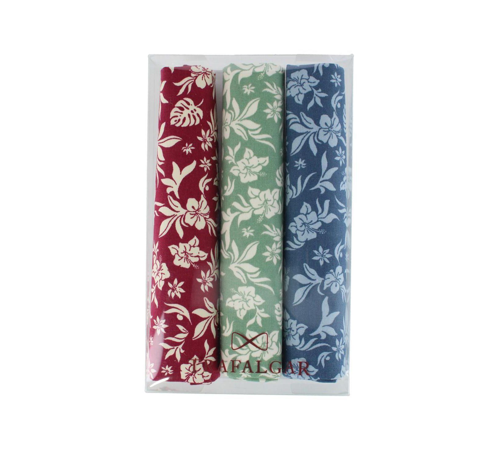 Мужские платки TRAFALGAR Oleander Floral and Vine Patterned (набор из 3 шт)