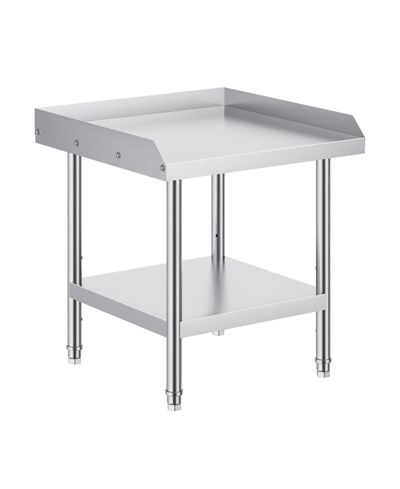 SUGIFT Stainless Steel Work Table 24 x 24 x 26 in Commercial Food Prep with Backsplash