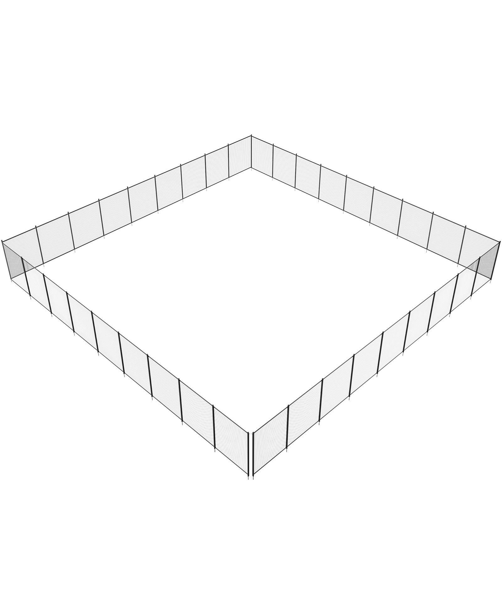 INOLAIT 4 x 108 FT Removable Safety Pool Fence With Stainless Steel Legs For DIY Installation