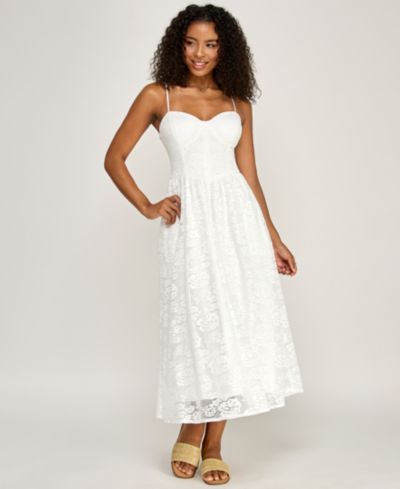 KATIA RAE Juniors' Sweetheart Neck Midi Dress
