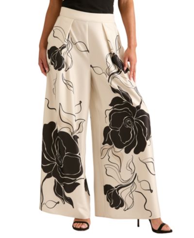 Muse Women's Front Pleat Wide-Leg Pants