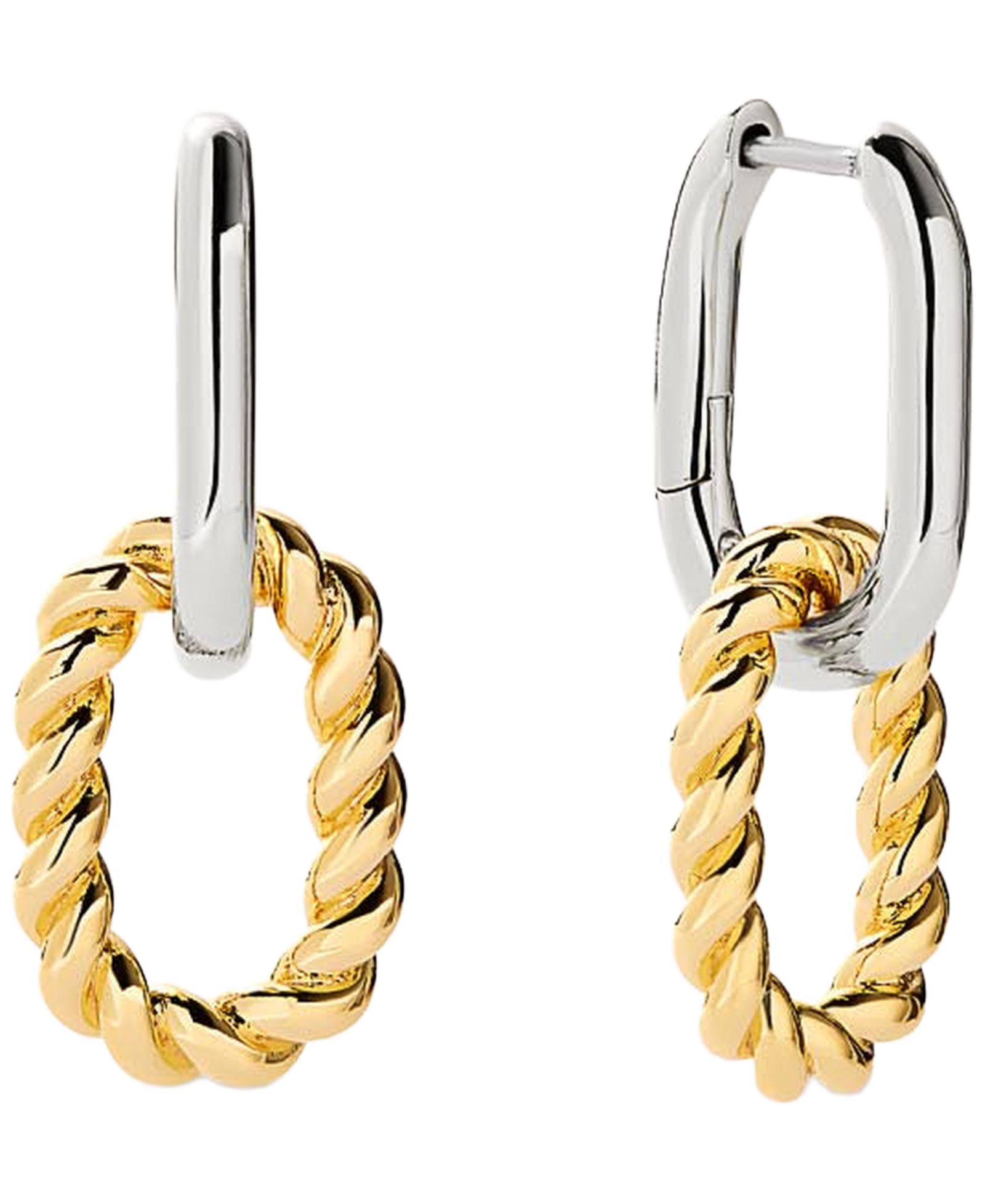 Серьги Ana Luisa Ash Double Two Tone Mini Drop