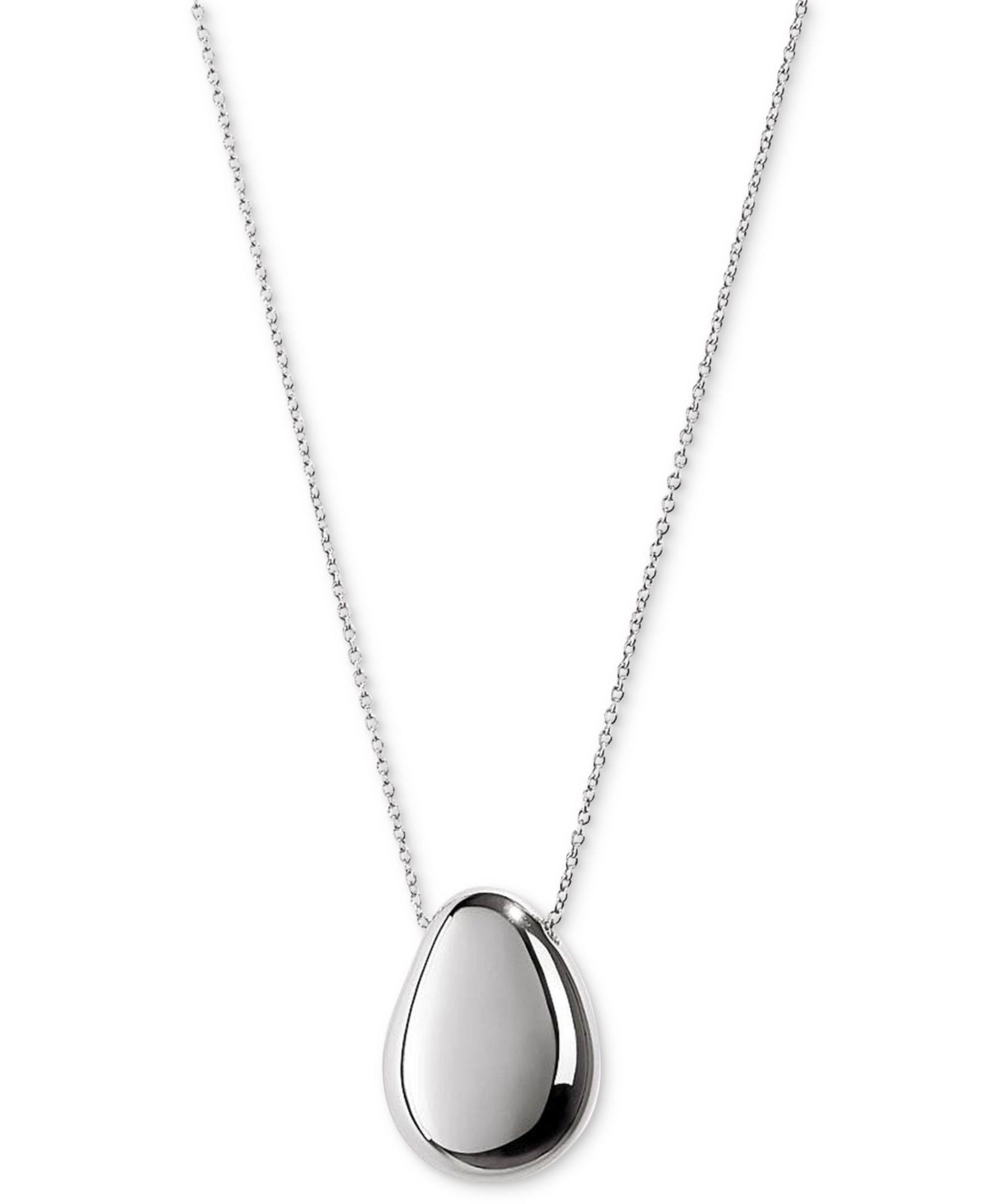 Ana Luisa Pebble Rhodium-Plated Pendant Necklace