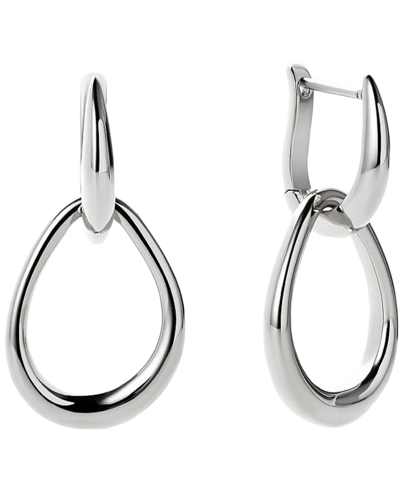 Ana Luisa Sage Rhodium-Plated Drop Earrings