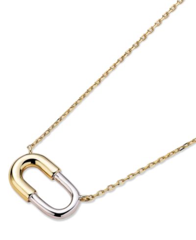 Ana Luisa Blake Двухцветная золотая подвеска Micropave Pendant Necklace