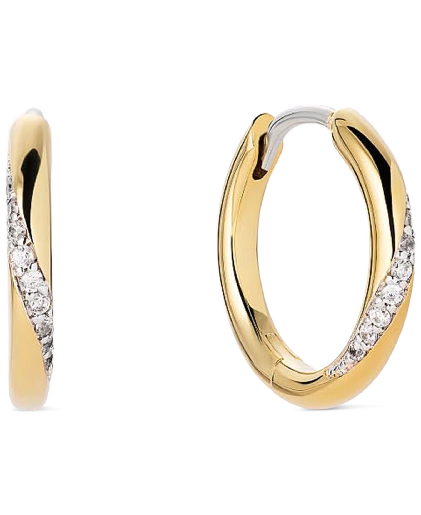 Серьги-кольца Ana Luisa Kira Slim Gold-Plated Hoop