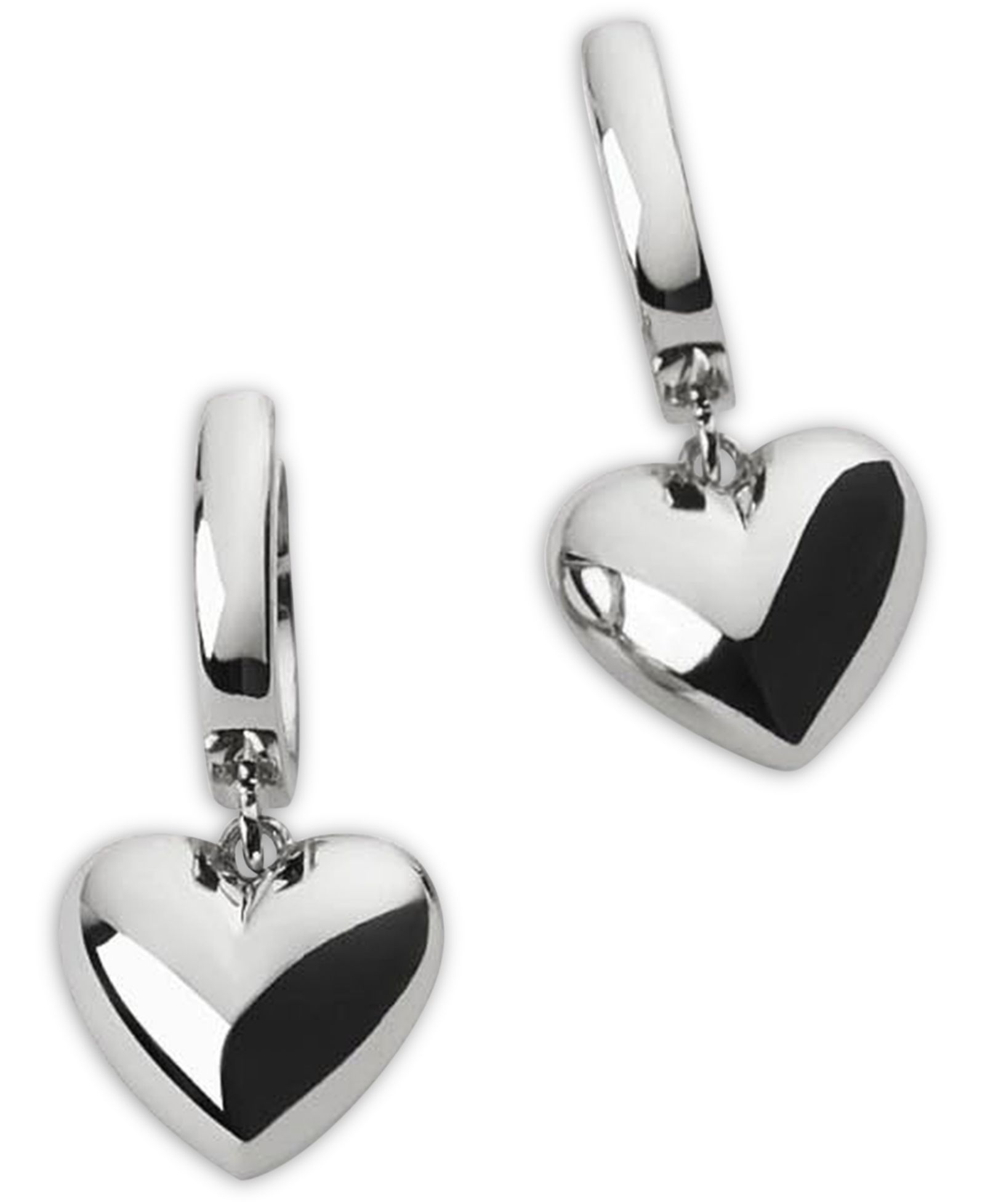 Ana Luisa серьги-кольца Jessica Puffed Silver Heart