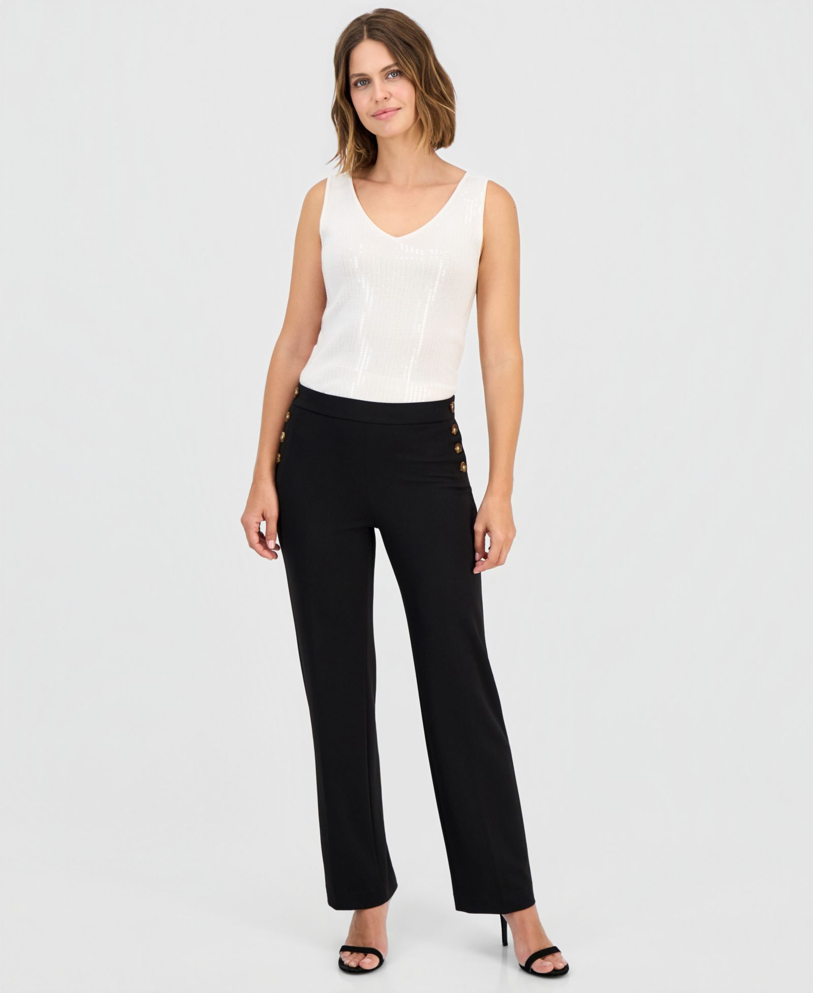 Anne Klein Women's Wide-Leg Sailor Pants