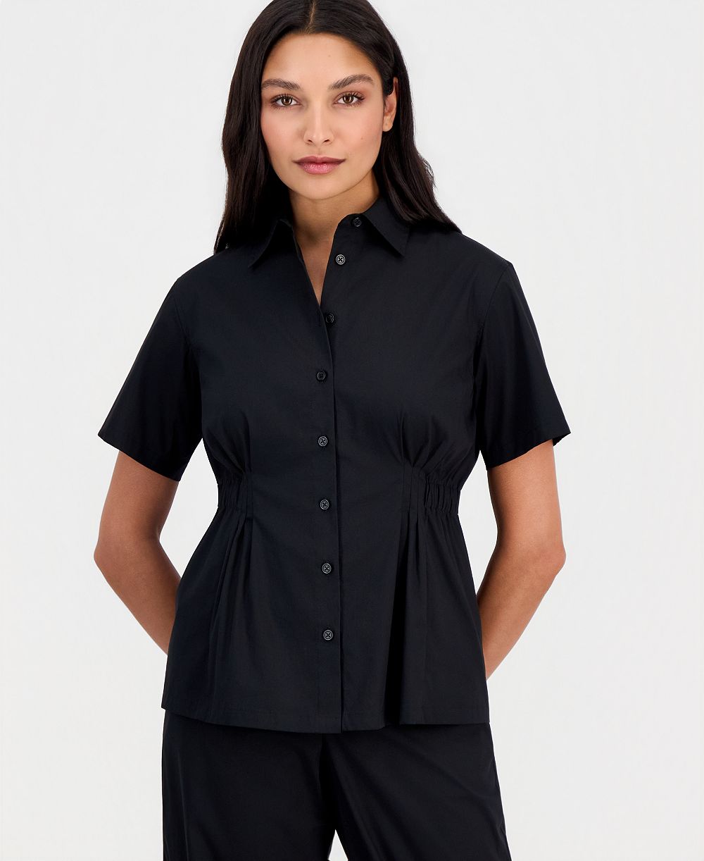 Женская рубашка Anne Klein Side-Pleat Button-Front