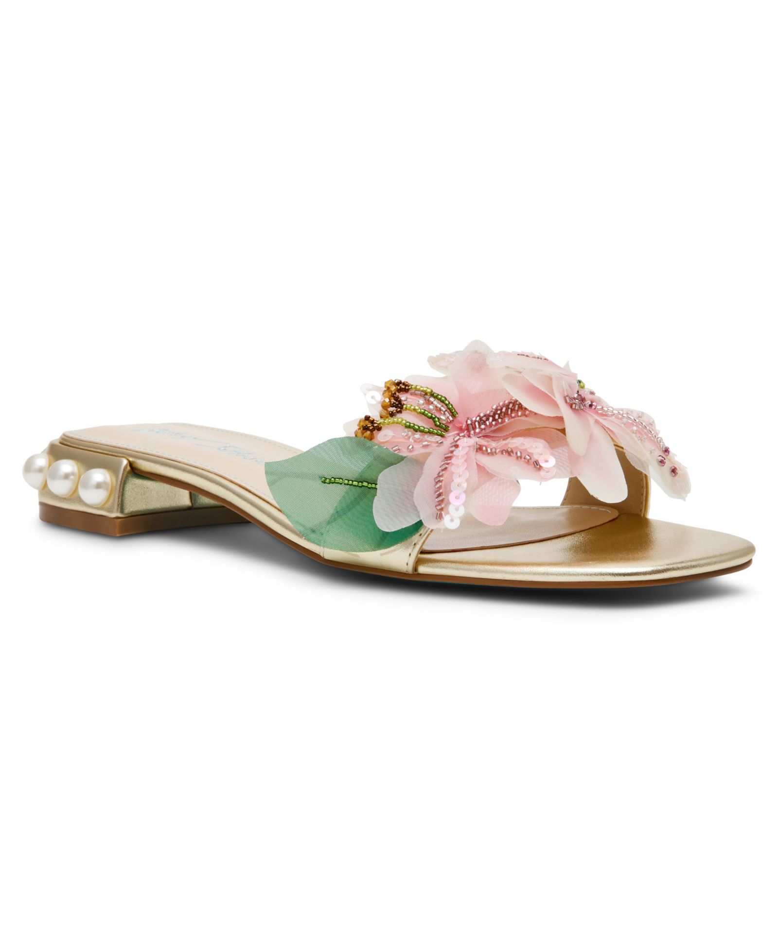 Betsey Johnson Women's Rosia Floral Slip-On Dress Sandals