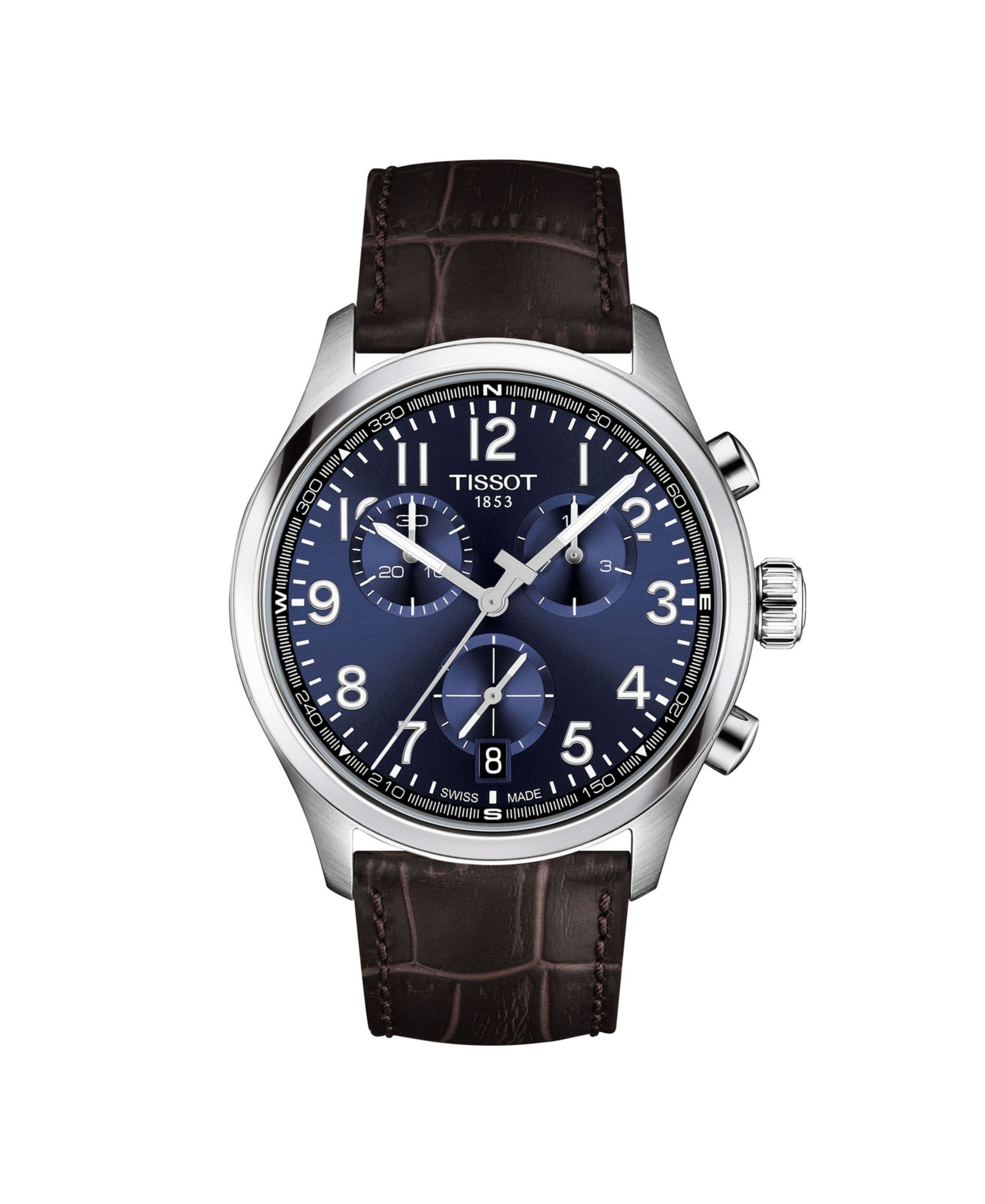 Tissot Men's Round Silver Stainless Steel Watch 42mm