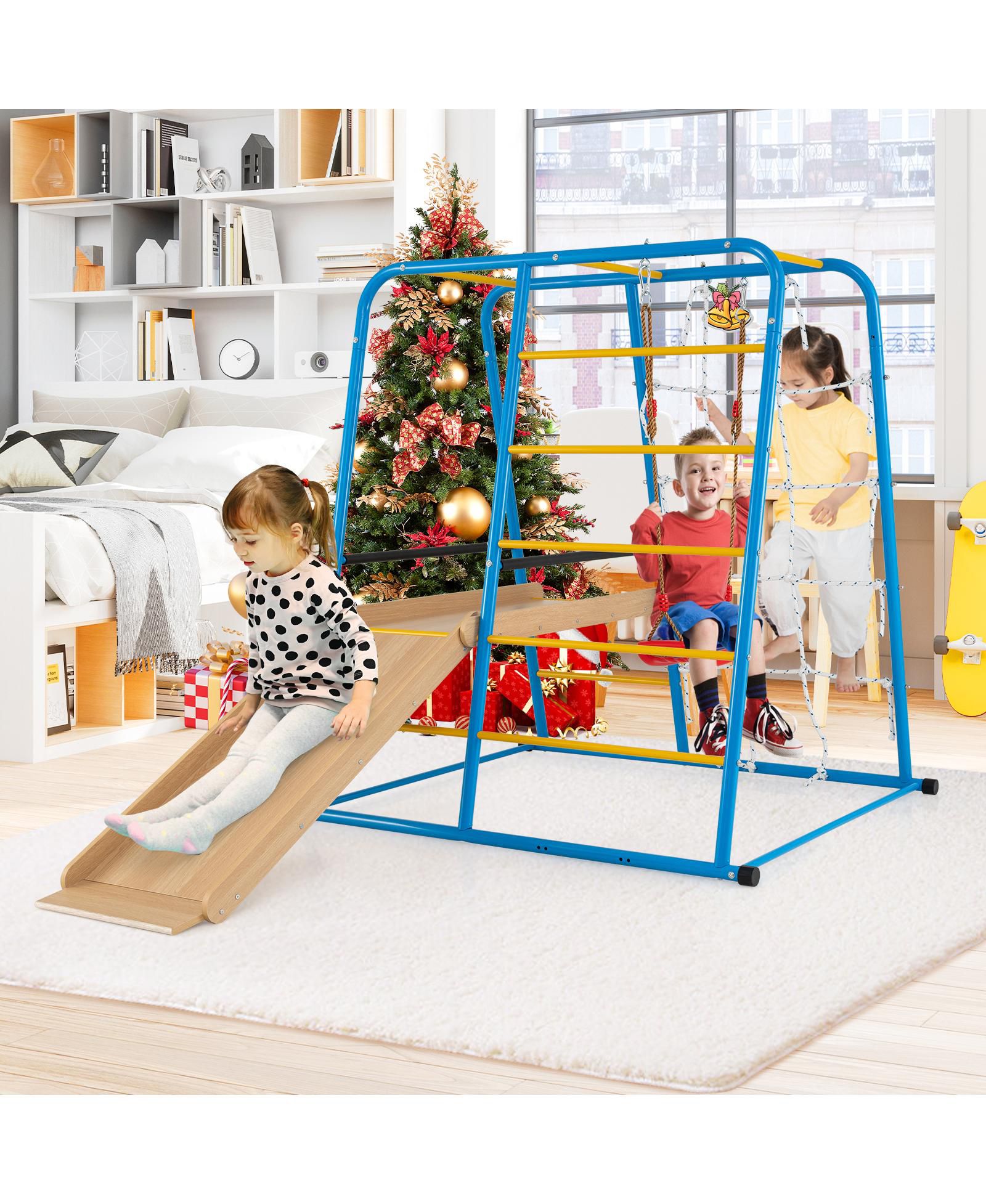 Slickblue Детский игровой набор 6 в 1 Jungle Gym с горкой