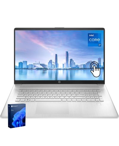 HP Essential 17.3" традиционный ноутбук Intel Core i7 64 ГБ ОЗУ графика Intel Iris Xe накопитель 4 ТБ SSD Windows 11 Pro 60 Гц - серебристый