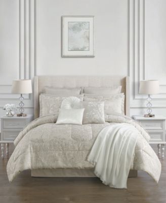 Botanical Tree 14-Piece Reversible Jacquard Microfiber Comforter Set, King, Created for Macy's