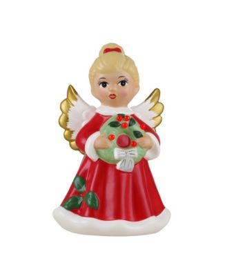 Mr. Christmas 9" фигурка ангела из керамики в ностальгическом стиле