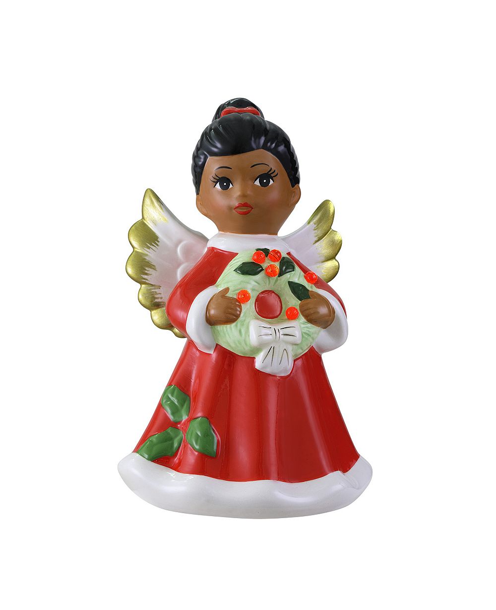 Mr. Christmas 9" Nostalgic Ceramic African American Angel Figure