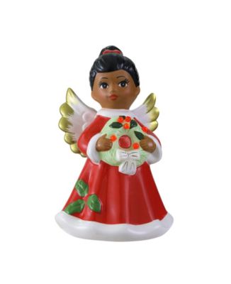 Mr. Christmas 9" керамическая фигурка ангела афроамериканки в ностальгическом стиле