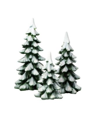 Набор из 3 фигурок зимних сосен Village Winter Pines, Department 56