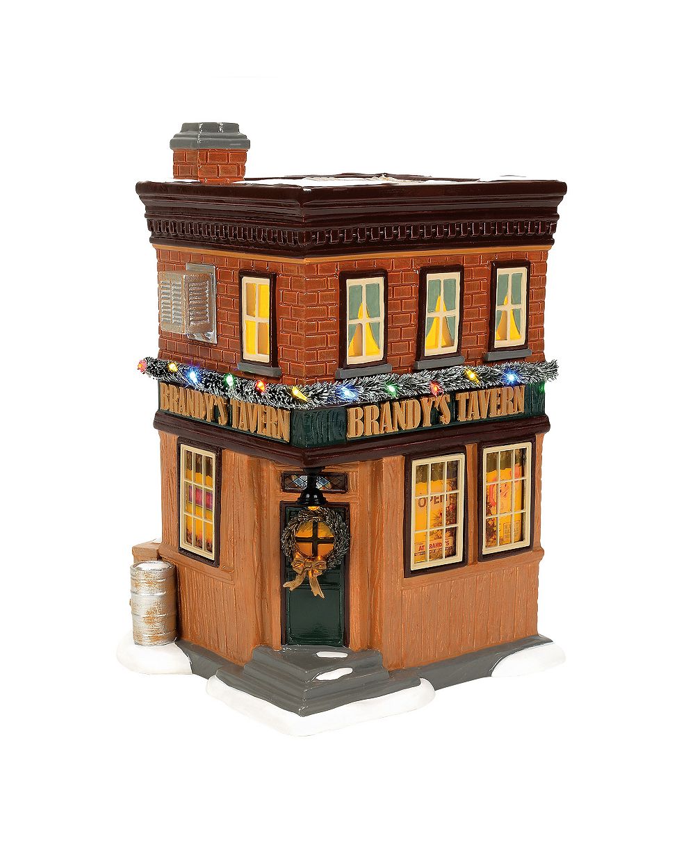 Department 56 Snow Village Brandy's Tavern светящаяся фигурка домика