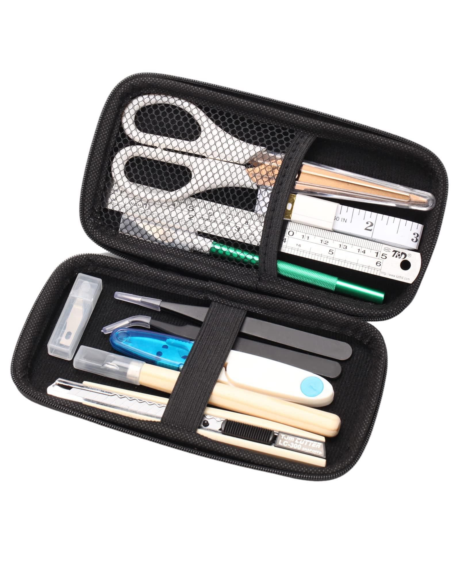 GNUADZ Milusong 9-in-1 Portable Tools Set Utility Craft Ruler Tape Measure Sewing Tweezers DIY Kit Household Office