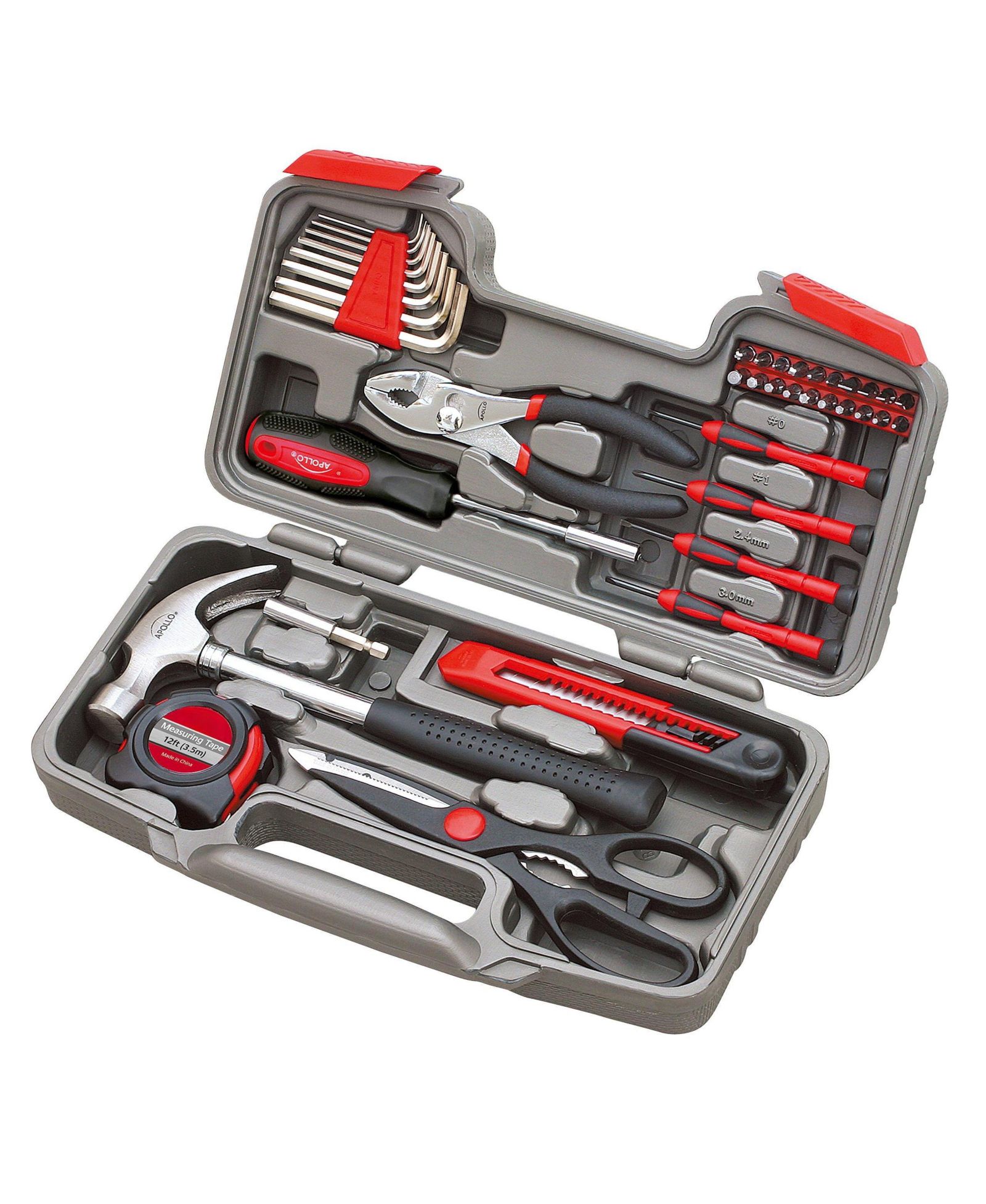 GNUADZ 39 Piece Household Tool Set with Storage Case