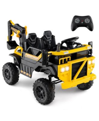 Детский экскаватор Slickblue 24V, 4WD 2-местный с пультом и ковшом