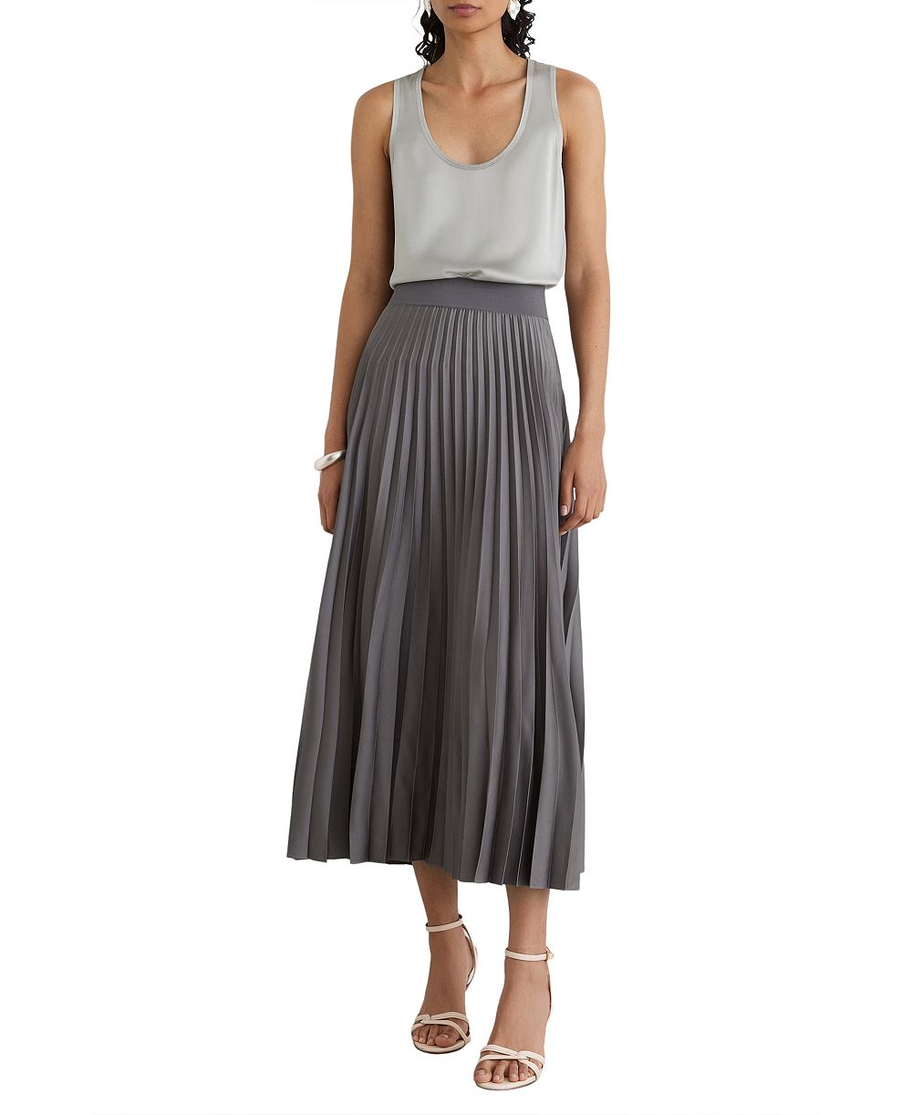 Женский топ REISS Ruby Sleeveless Scoop-Neck Silk-Front Cami
