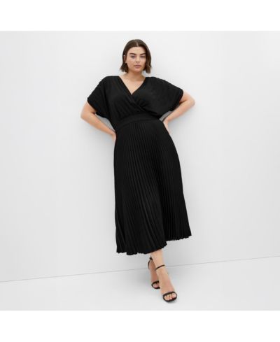 CITY CHIC Women's Plus Size Elia Pleat Dress