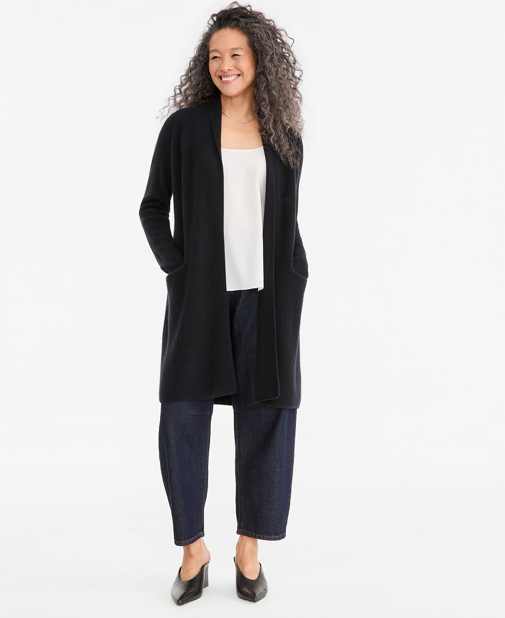 Charter Club Women's 100% Cashmere Fylaway Duster Shawl-Collar Cardigan, Macy's Exclusive