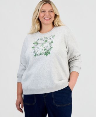 Женская флисовая толстовка Style & Co Plus Size с цветочным принтом