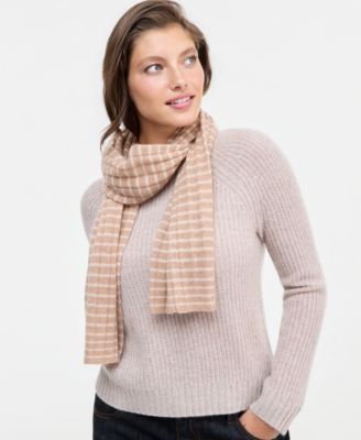 Charter Club Ribbed Cashmere Muffler Scarf, Macy's Exclusive