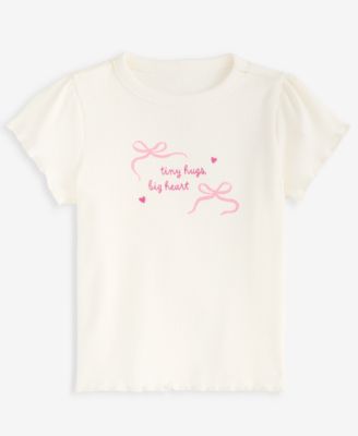 First Impressions Baby Girls' Mix & Match Short-Sleeve Bows Ribbed T-Shirt, Macy's Exclusive