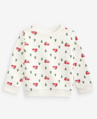 First Impressions Baby Boys' Mix & Match Long-Sleeve Holiday Firetrucks Sweatshirt, Macy's Exclusive