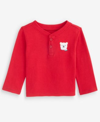 First Impressions Baby Boys' 3M-24M Mix & Match Long-Sleeve Polar Bear Henley T-Shirt, Macy's Exclusive