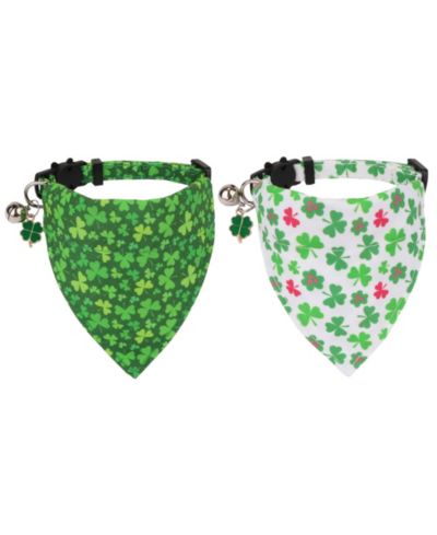 ARONKL Cat Collars Breakaway With Removable Bandana Adjustable Bunny Pattern Cat Kitten Collars