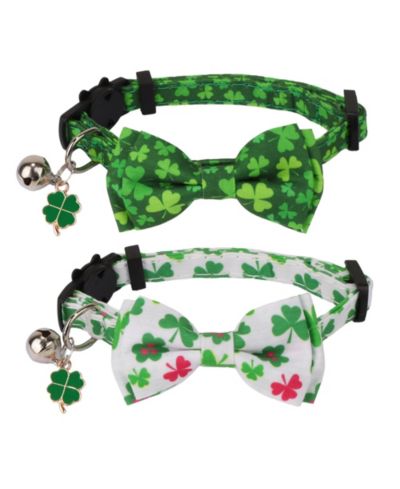 ARONKL Floral Cat Collar with Removable Bowtie Bandana Bell Breakaway Adjustable Cute Flower Kitten