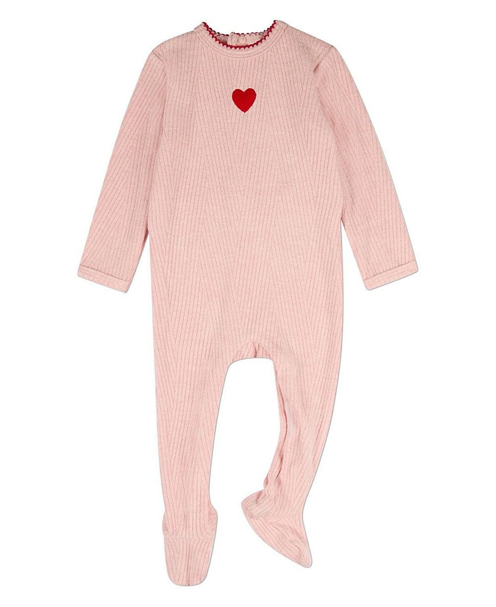 Текстурный комбинезон MeMoi Baby Girls Heart Embroidered