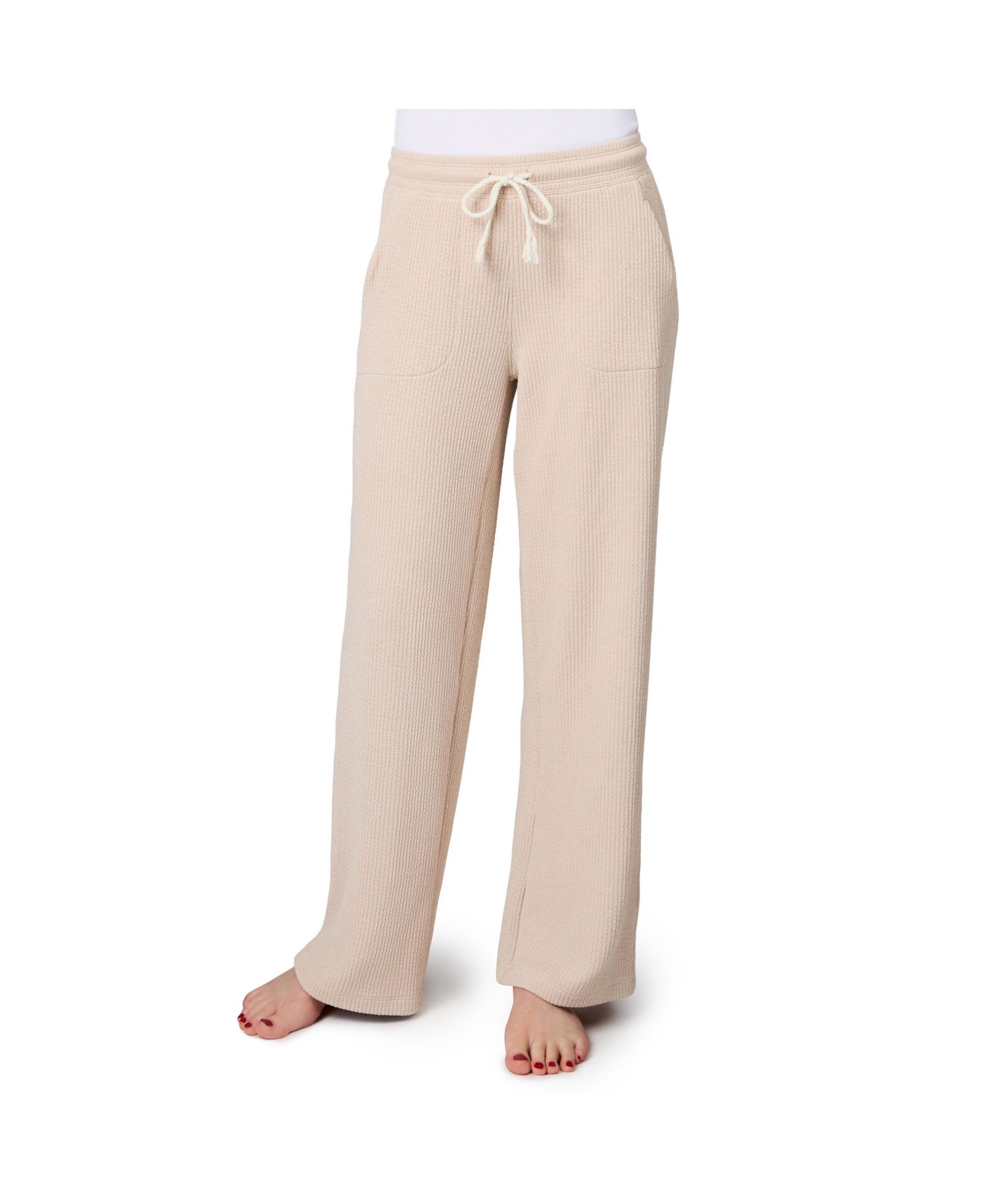 Free Country Women's Ripple Knit Long Wide Leg Pant