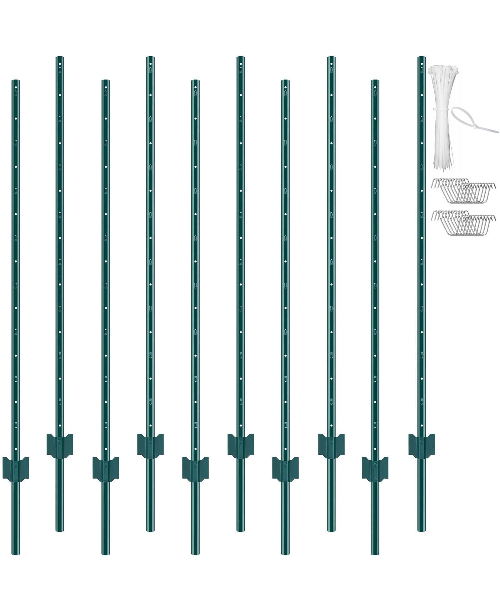 Столб забора SUGIFT 10 Pack U-Channel Heavy Duty Steel для сада и луга