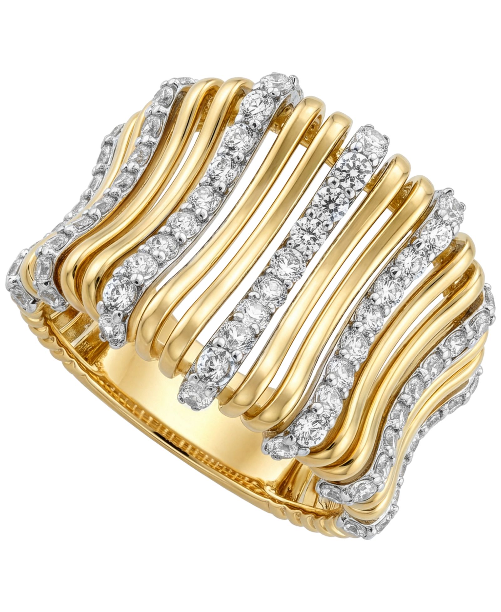 Бриллиантовое кольцо в 10k желтом золоте (1 ct. t.w.)