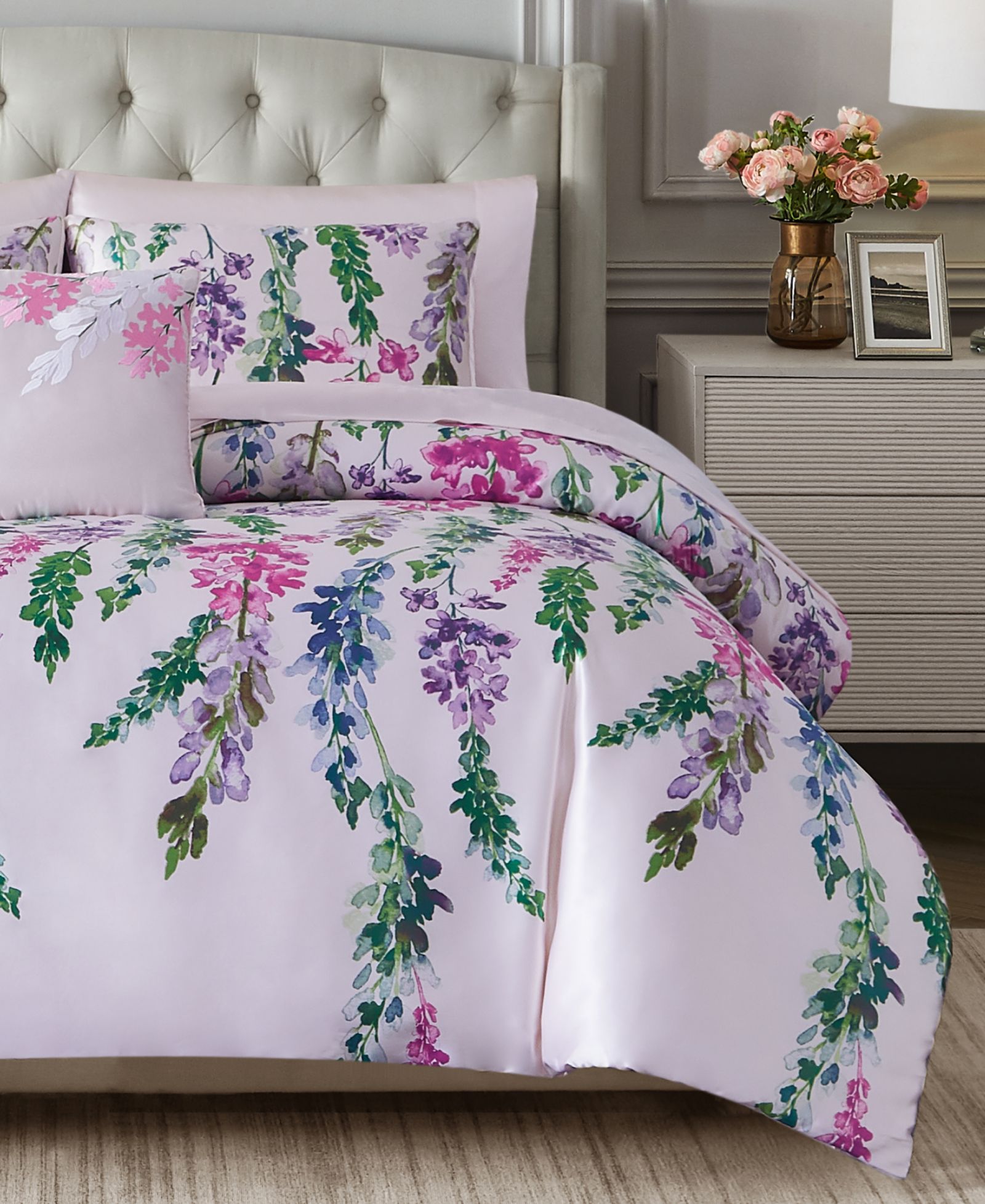 BCBG Satin Nolita 8-Piece Comforter Set, Queen