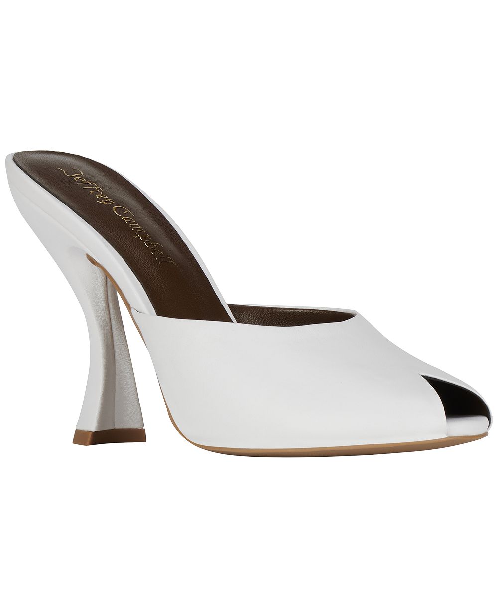 Jeffrey Campbell Women's Fresa Sculpted Peep-Toe Dress Mules