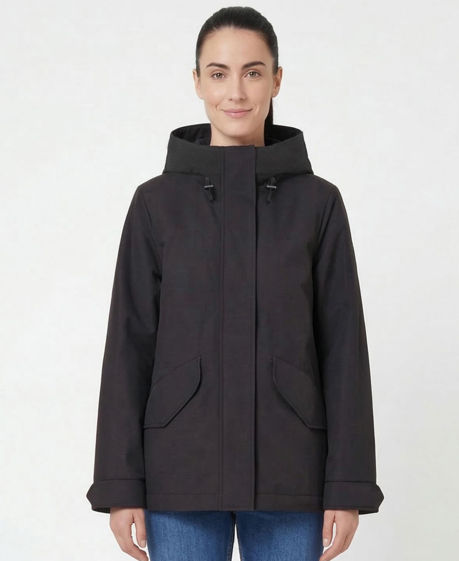 Rokka&Rolla Women's Stand Collar Trench Coat Windbreaker
