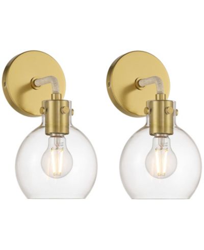 Possini Euro Design Настенное бра в античной латуни, комплект из 2 шт.