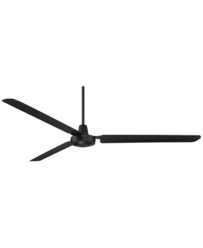 Casa Vieja 72" Velocity Matte Black Ceiling Fan with 24" Downrod