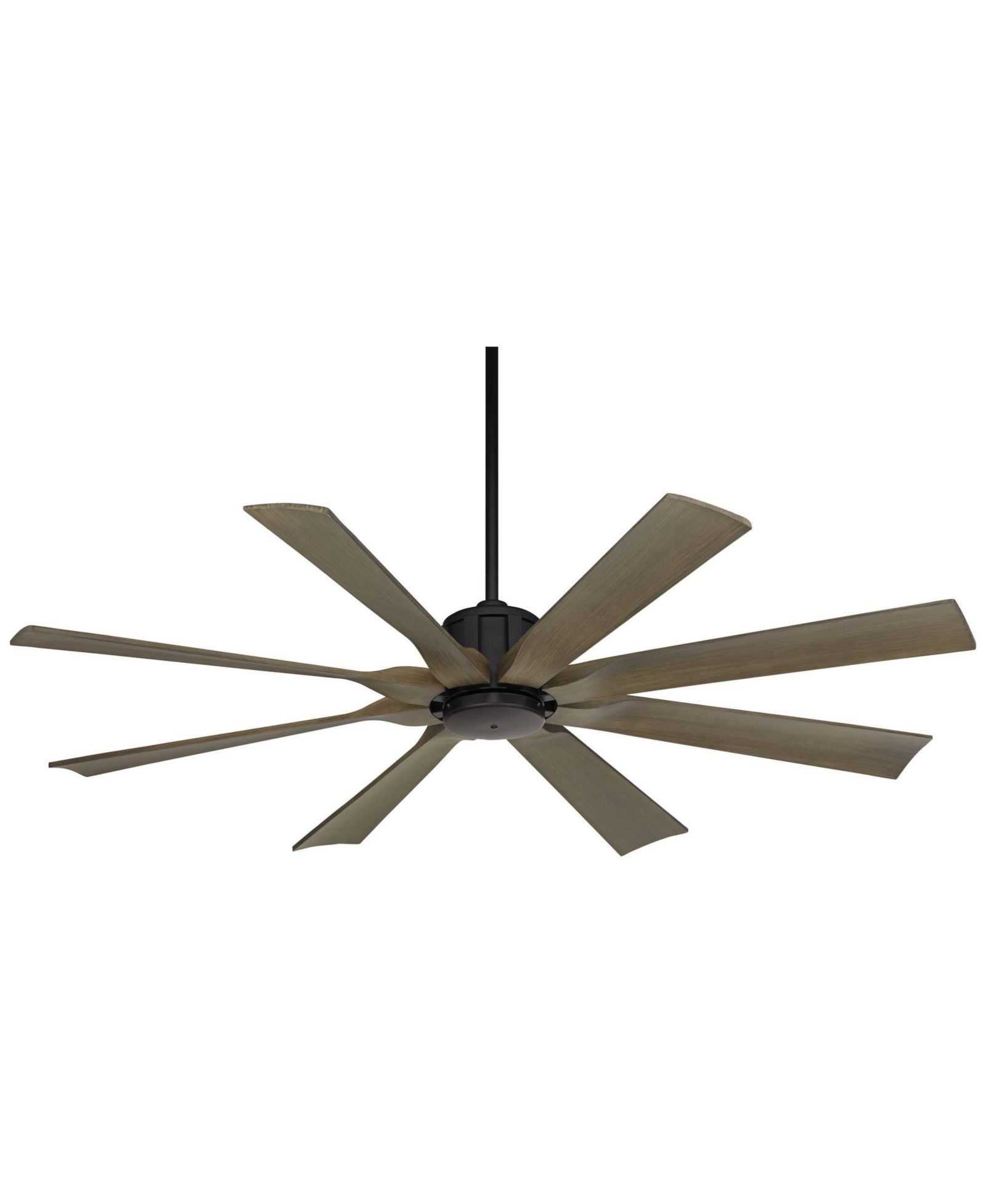 Потолочный вентилятор Possini Euro Design 60" Defender Industrial Rustic Indoor Outdoor Matte Black Weathered Oak