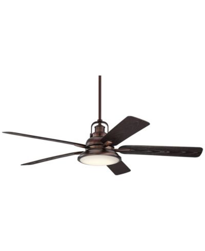 Casa Vieja 60" Wind and Sea Bronze LED Ceiling Fan with 36" Rod